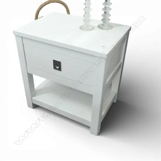 WHITE BEDSIDE DRAWER 575x425x600mm