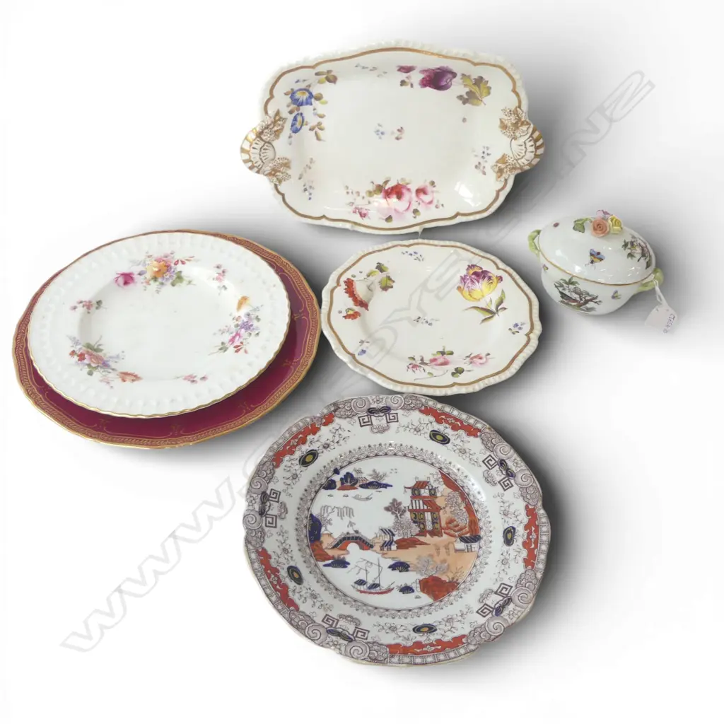 ASST. CHINA Incl. MASONS, HEREND & WORCESTER WINDSOR PLATE Image 1++