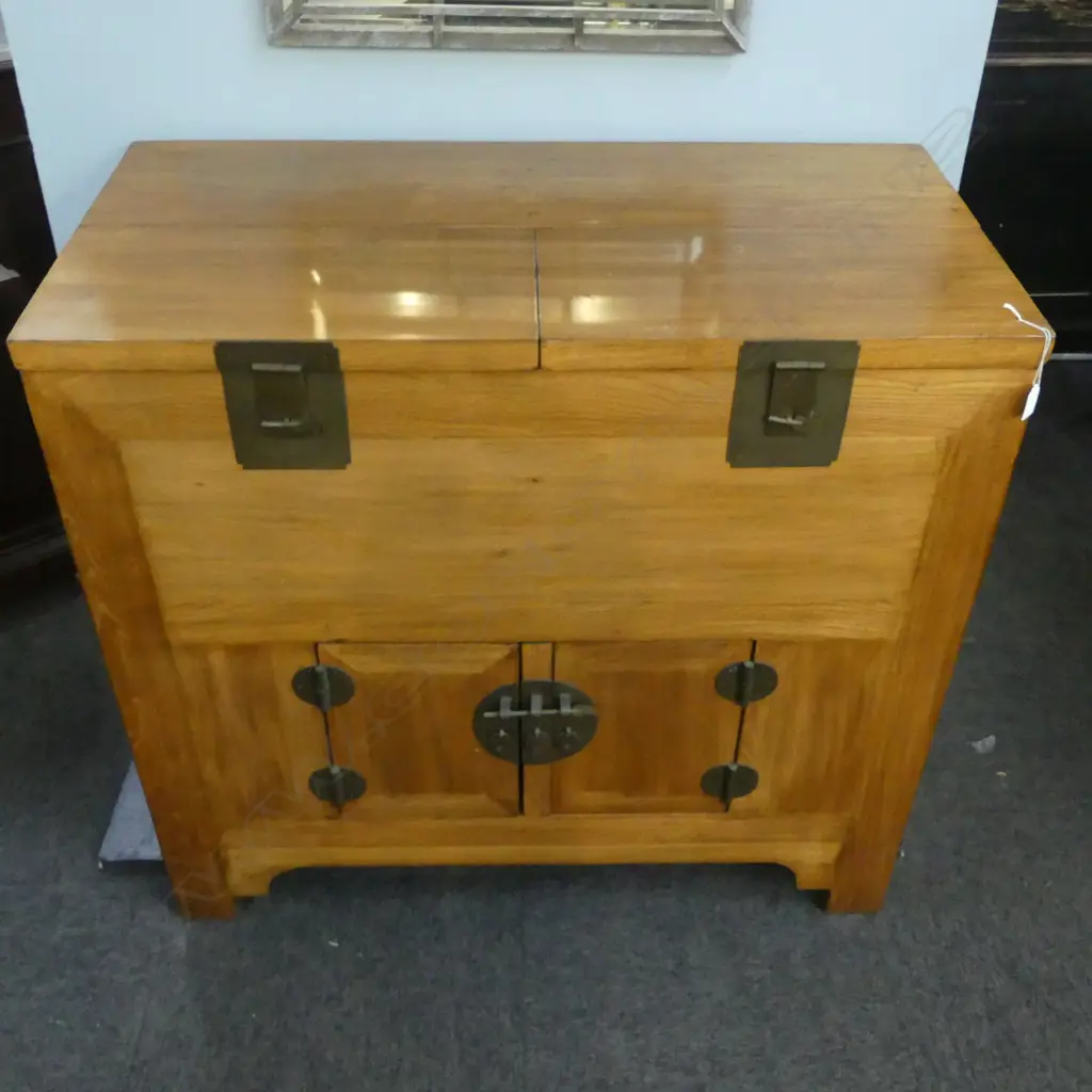 ANTIQUE CHINESE ELM MONEY CHEST 1000x500x945mm Image 1++