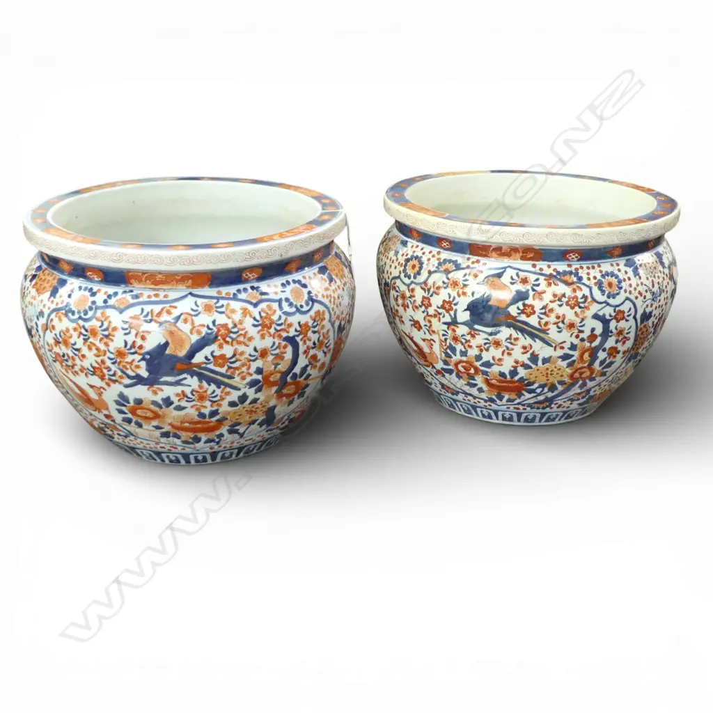 PR ORIENTAL IMARI JARDINIERE PLANT POTS H.290mm, 400mm dia Image 1++