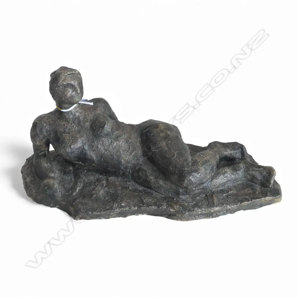 ZITA WALDRON STUDIO POTTERY RECLINGING NUDE FEMALE FIGURE L.415mm Image 1++