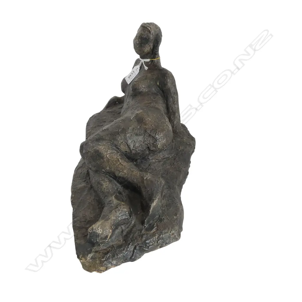 ZITA WALDRON STUDIO POTTERY RECLINGING NUDE FEMALE FIGURE L.415mm Image 1++