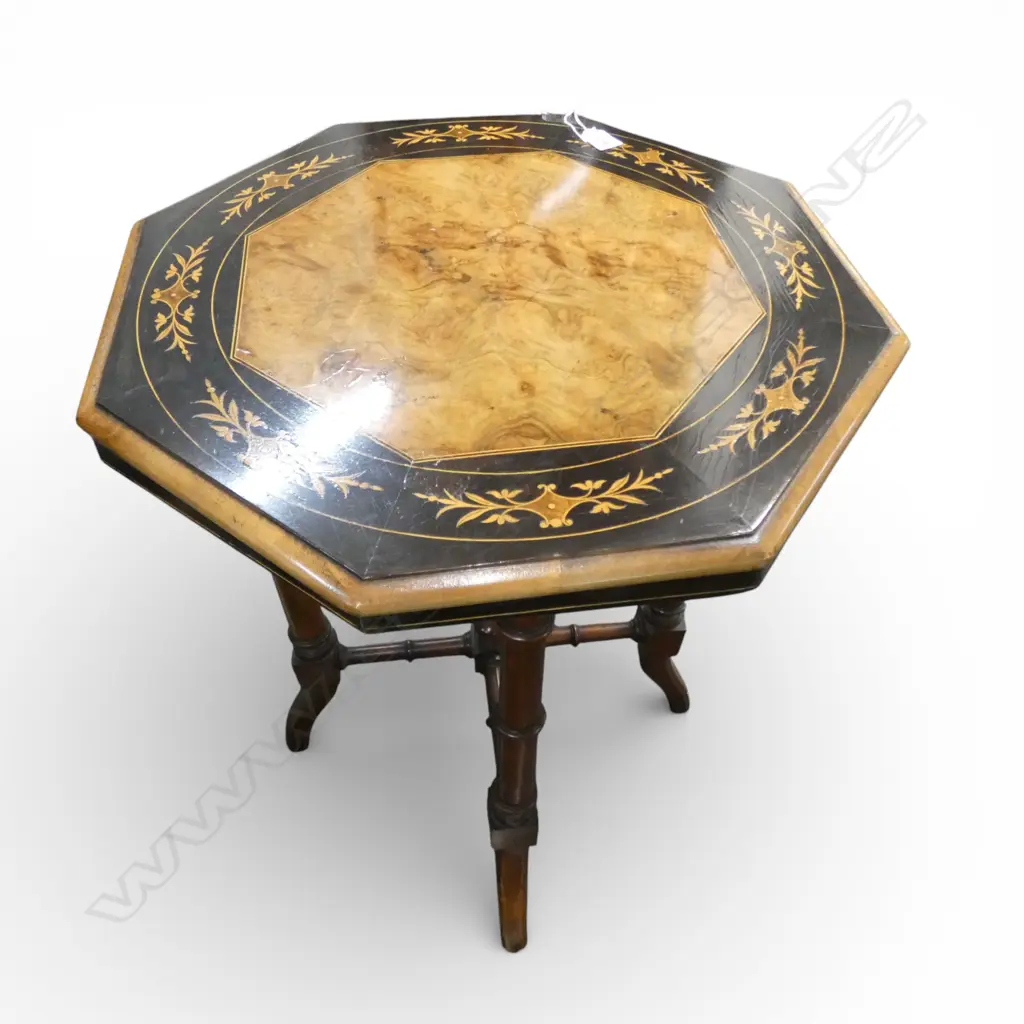 OCTAGONAL INLAID OCCASIONAL TABLE 530x530x670mm Image 1++