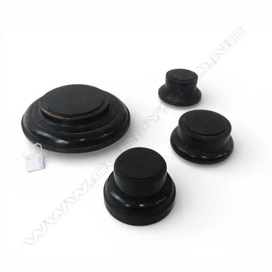 4 ASST. EBONISED STANDS Dia.185mm