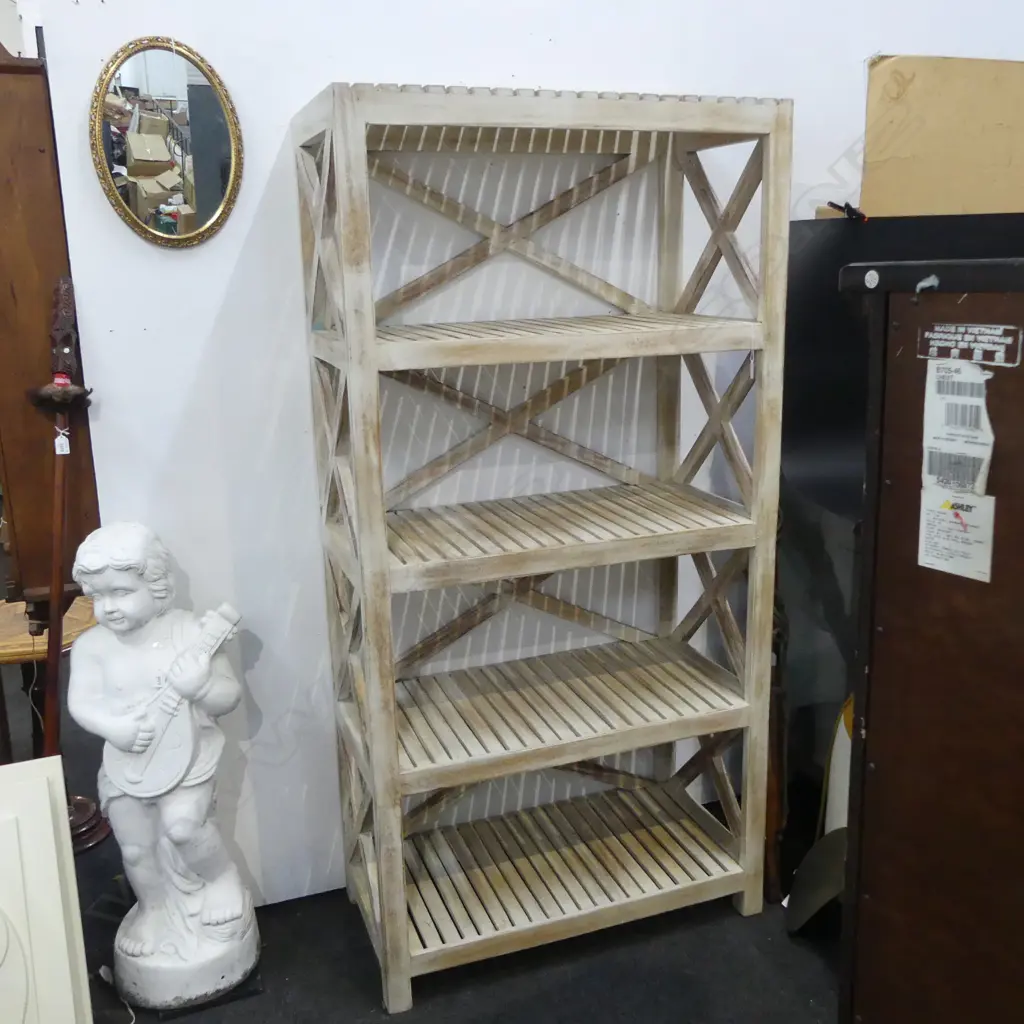 N.Z. MODERN 4 TIER BOOK SHELF 900x450x1800mm Image 1++