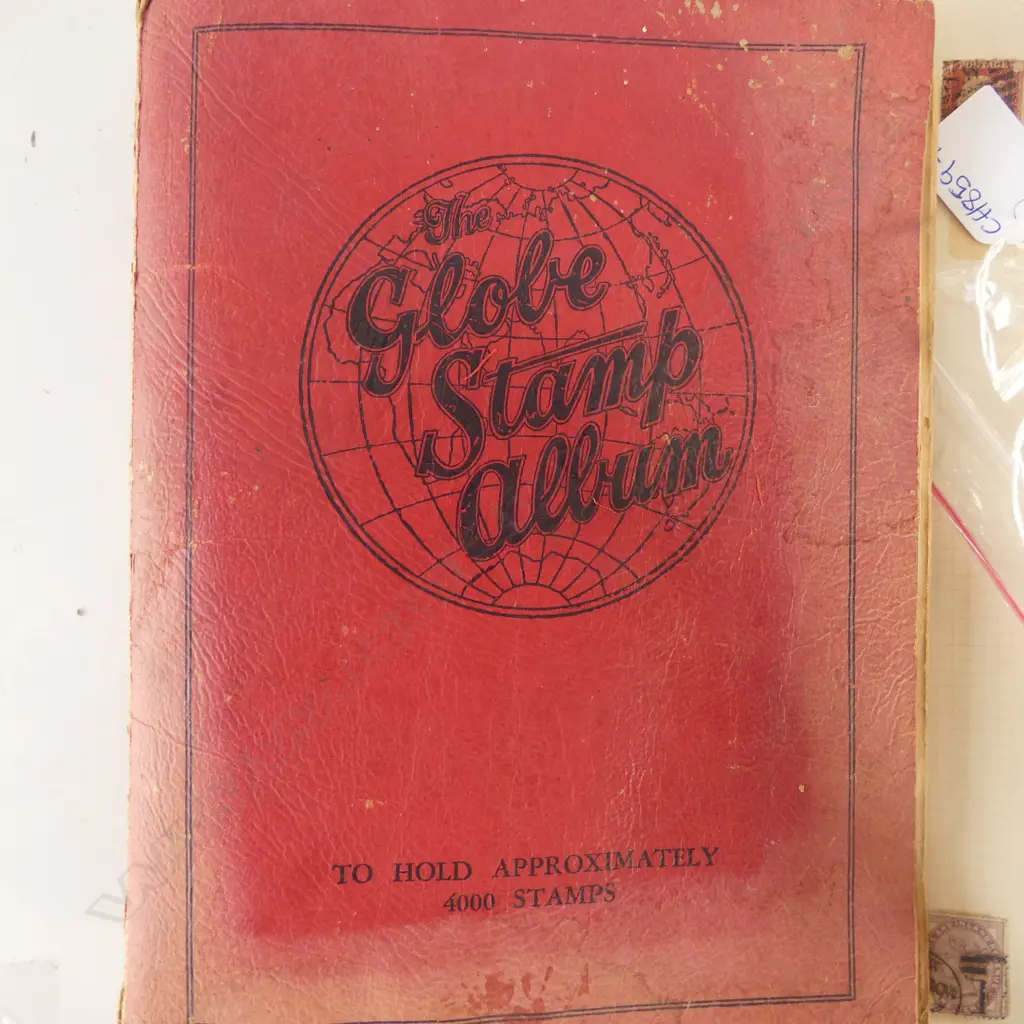 2 VINTAGE STAMP ALBUMS + 3 LOOSE SHEETS  Image 1++
