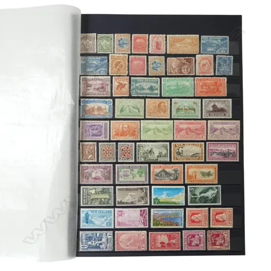 SHEET OF EARLY NEW ZEALAND STAMPS