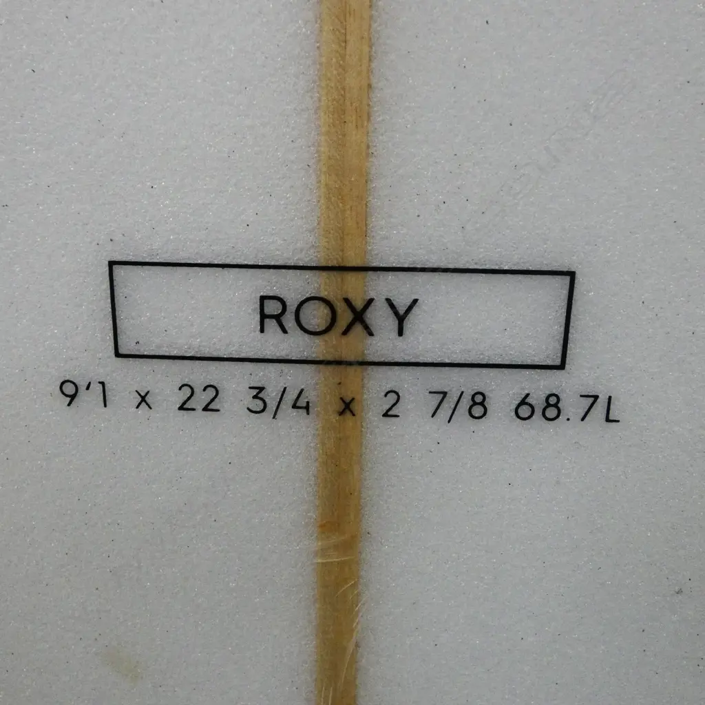 ROXY LONGBOARD SURBOARD 9'1 x 22 3/4 x 2 7/8 68.7L w. future 6 fins, in bag Image 1++