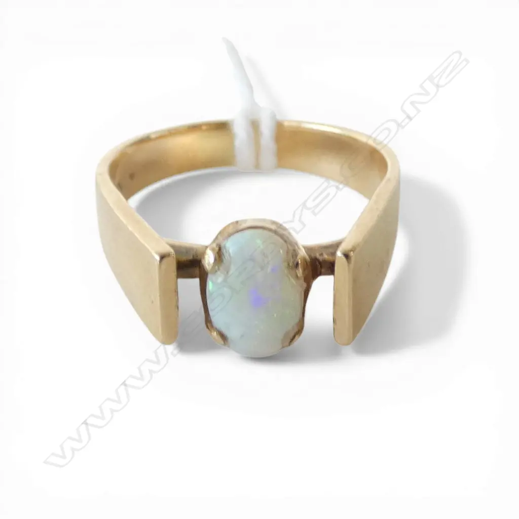 14ct GOLD & OPAL RETRO RING 4gms SIZE K Image 1++