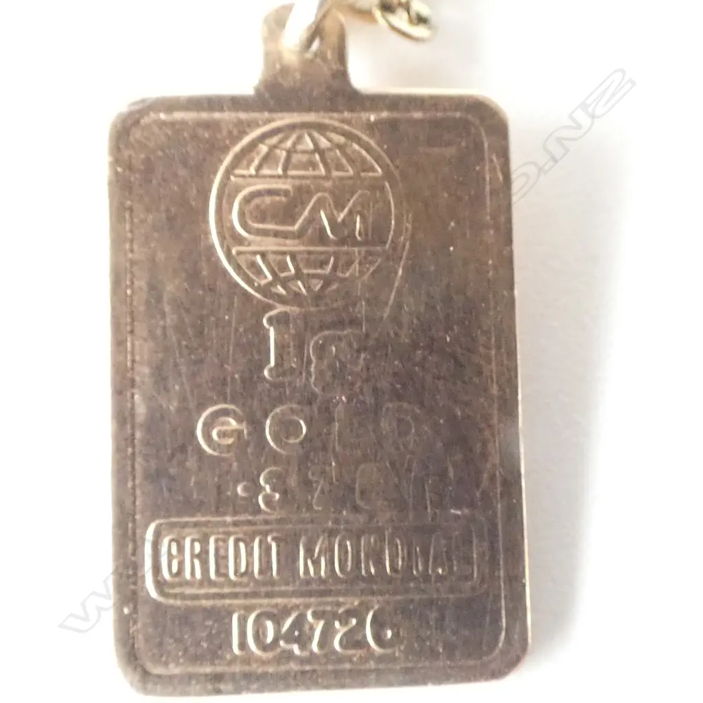 1gm 9ct GOLD PENDANT on ROLLED GOLD CHAIN Image 1++