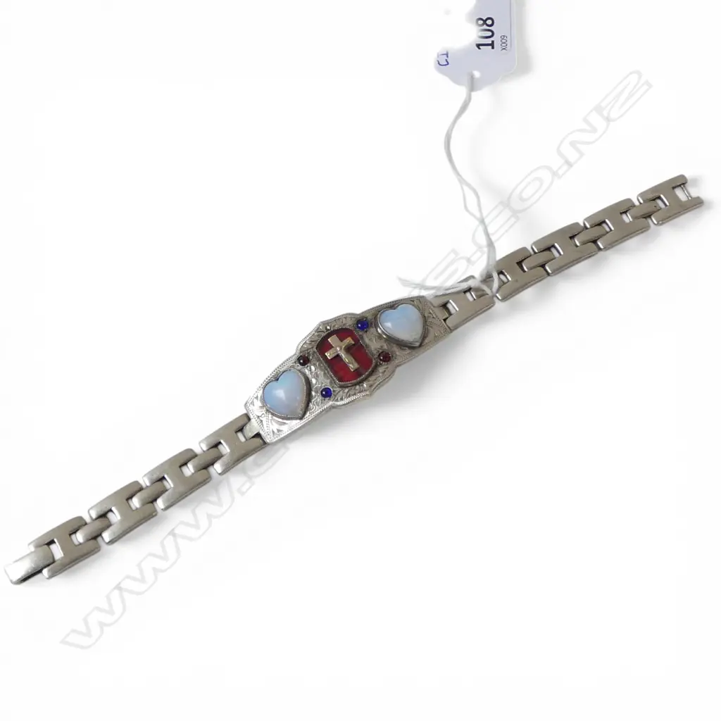 GERMAN SILVER CHAPLINS BRACLET 51GMS Image 1++