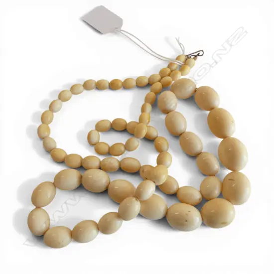 IVORY BEAD NECKLACE L.880mm