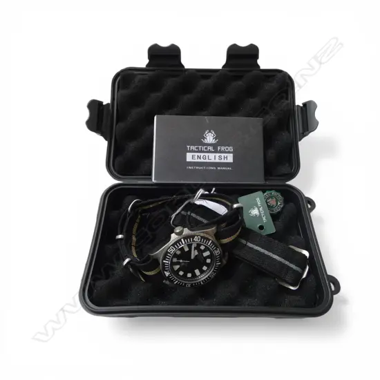 TACTICAL FROG AUTOMATIC WRIST WATCH, BOXED & RUNNING