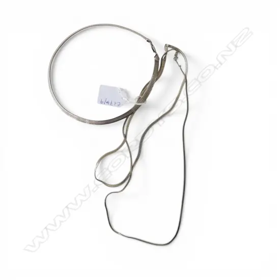 3 STG SILVER NECKLACES 47gms