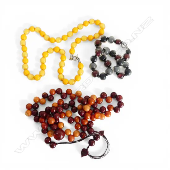 3 ZSISKA BRAND MODERN BRIGHT COLOURED NECKLACES, high-quality & durable resin