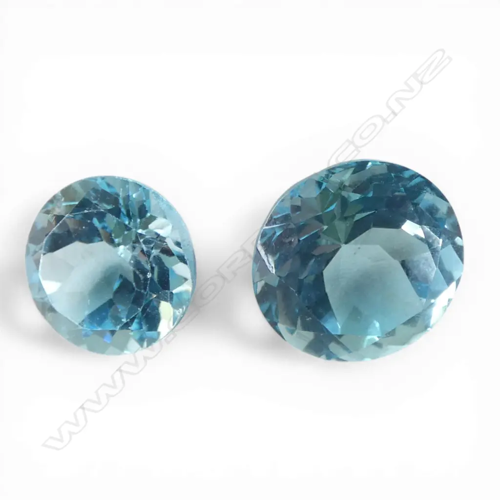 2 x ROUND CUT LOOSE TOPAZ, 8.25ct & 4.57ct Image 1++
