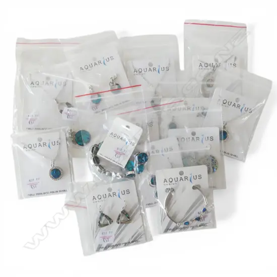10 PCS CARDED PAUA SHELL JEWELLERY, new old stock