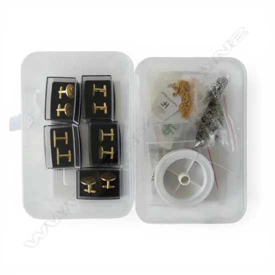 2 CONTAINERS CUFFLINKS & CHAIN JEWLERY