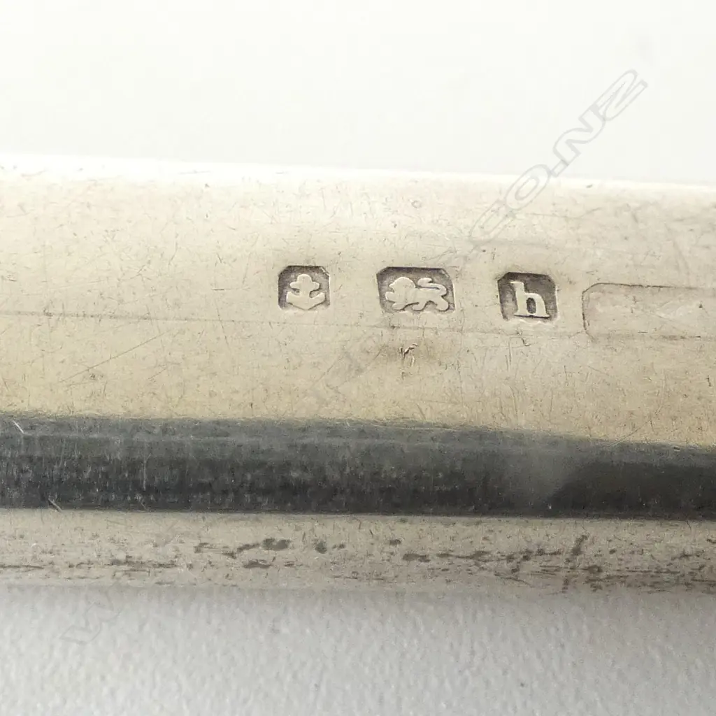 STG SILVER PENCIL HOLDER w. 3 INCH RULER, B'HAM 1907 Image 1++