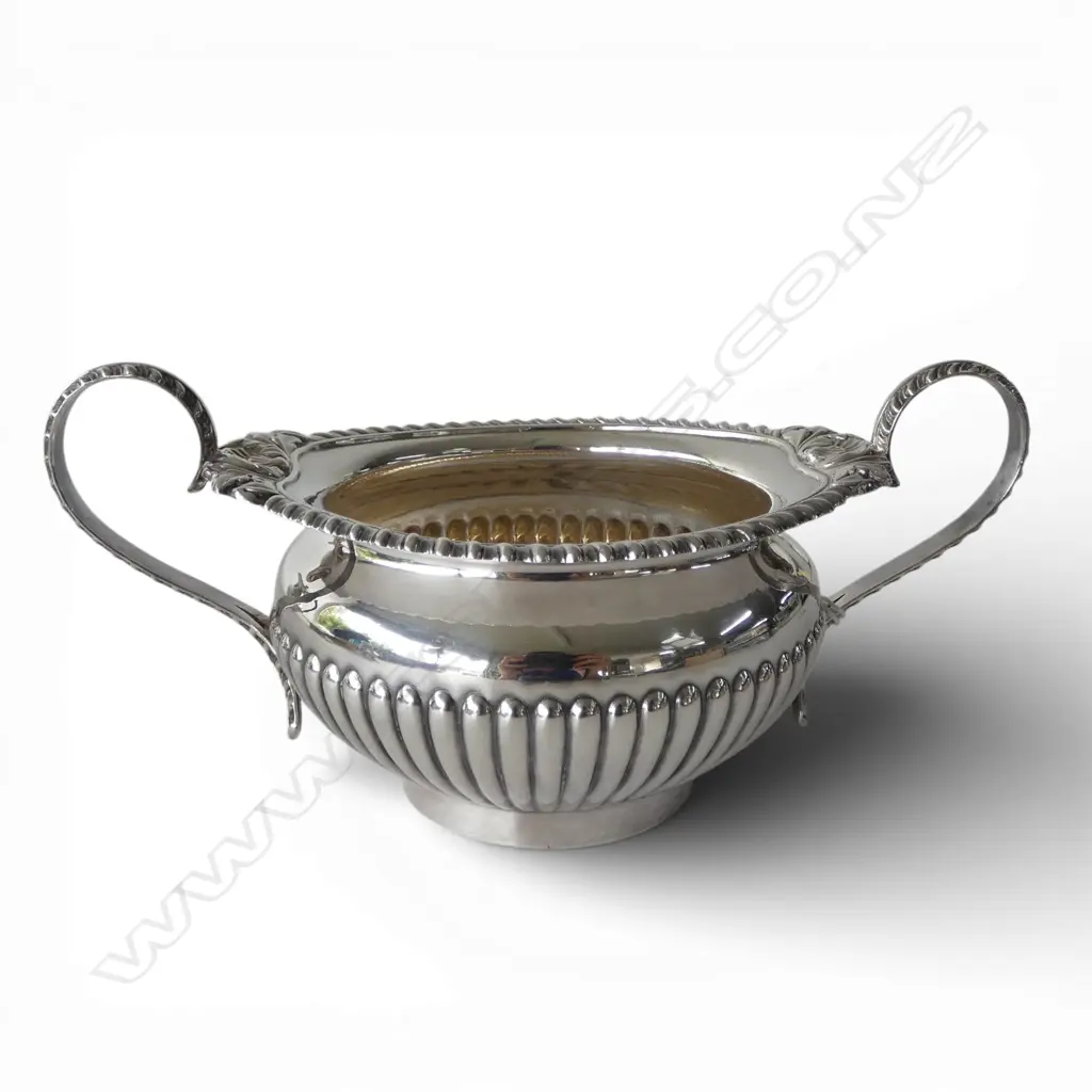 S/SILVER SUGAR BOWL BY COOPER BROS 350GMS Image 1++