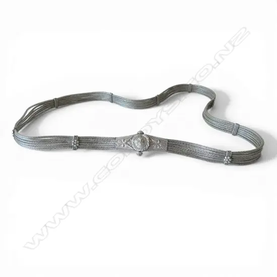 LOW GRADE SILVER VINTAGE INDIAN BELT L.750mm