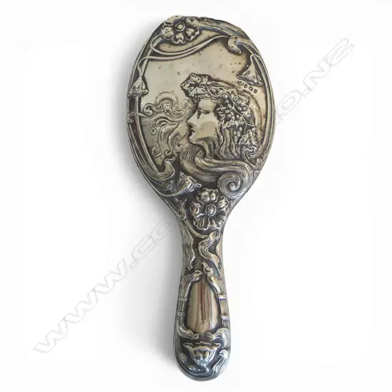 STG SILVER HAND MIRROR, B'HAM 1905 L.275mm DENTED