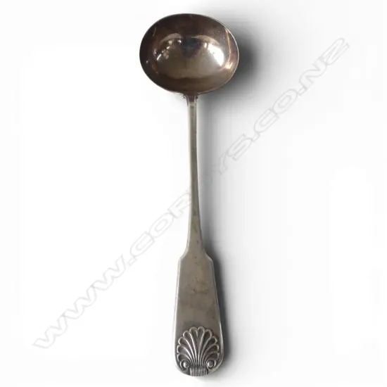 STG SILVER LADLE, LONDON 1820 L.340mm, 258gms