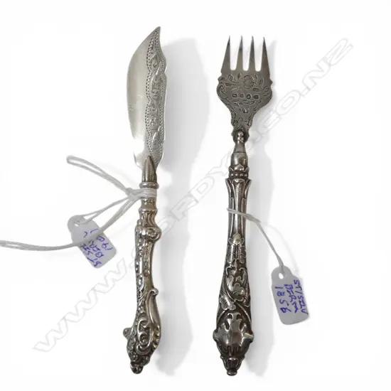 S?SILVER 1856 BUTTER KNIFE & FORK TOTAL WIEGHT20GMS