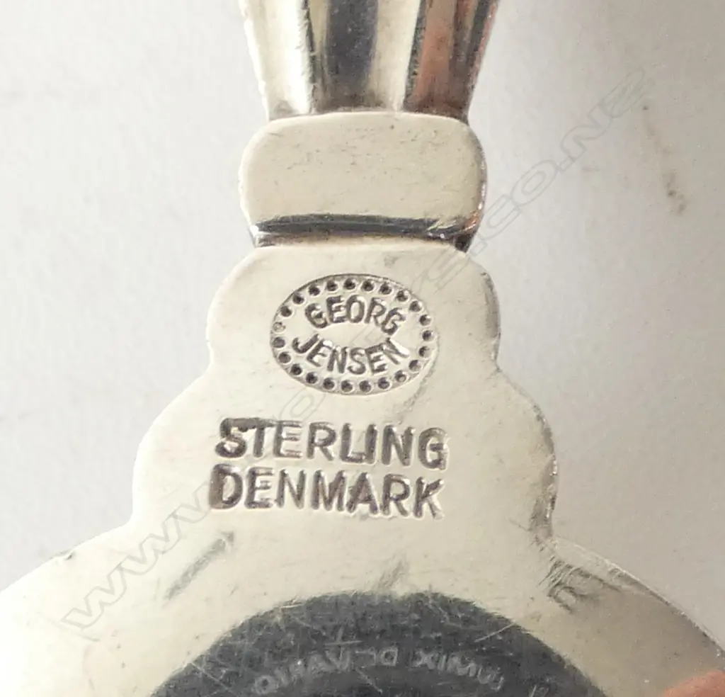 2 SILVER SPOONS; 2 925 INCL. GEORG JENSEN 39gms, ETHIOPIA 830 SILVER 36gms & 1 BUTTER KNIFE Image 1++