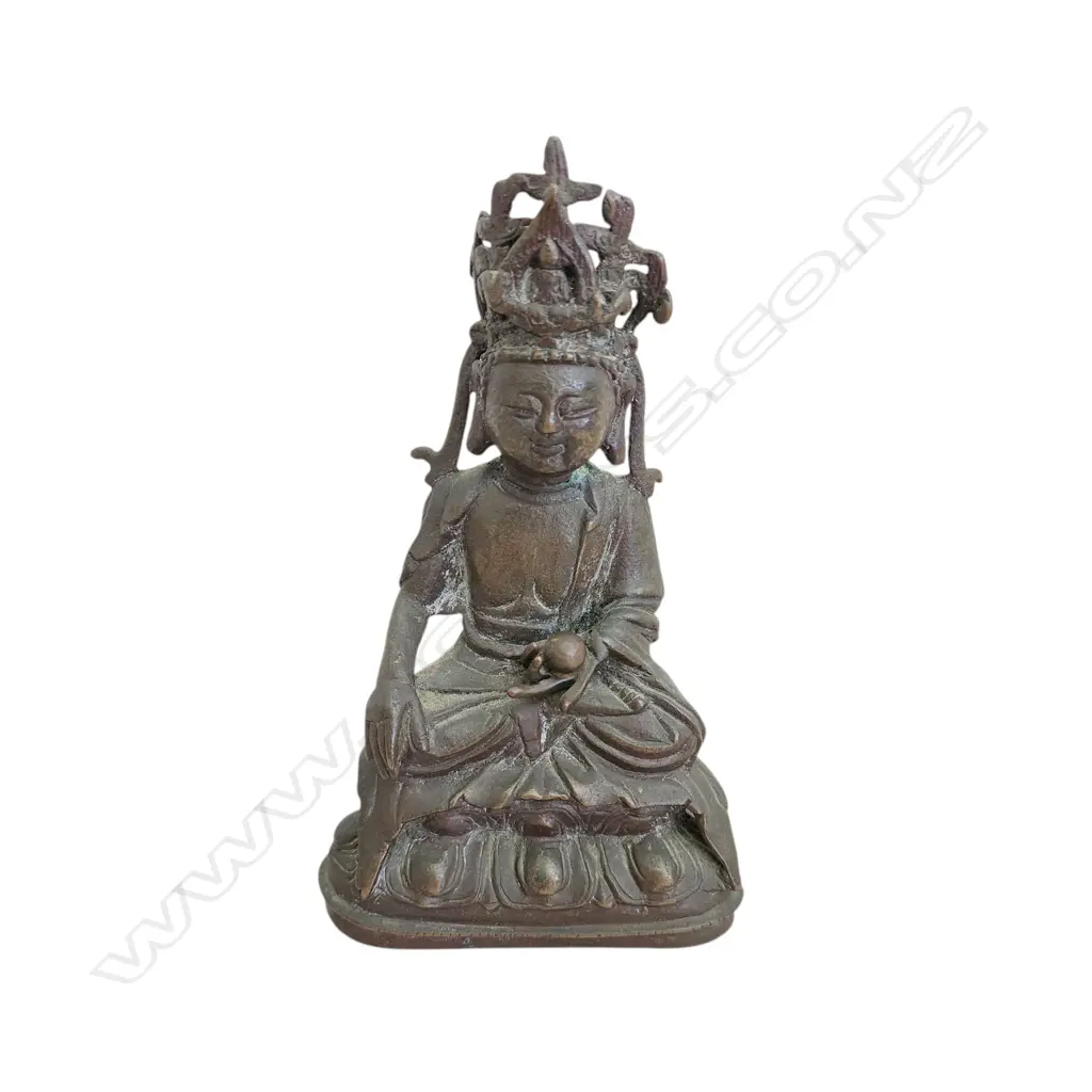BRONZE GUANYIN SCULPTURE 160h. mm Image 1++