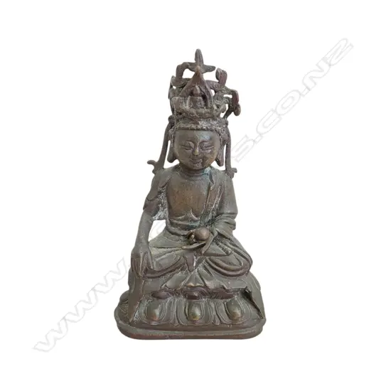 BRONZE GUANYIN SCULPTURE 160h. mm