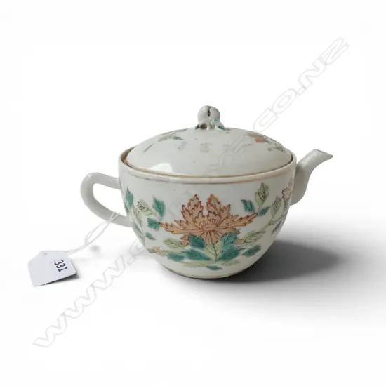 CHINESE FAMILLE ROSE TEAPOT H90MM