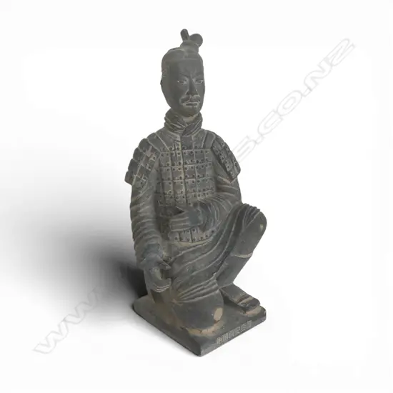 CHINESE TERRACOTTA KNEELING WARRIOR FIGURE H.250mm