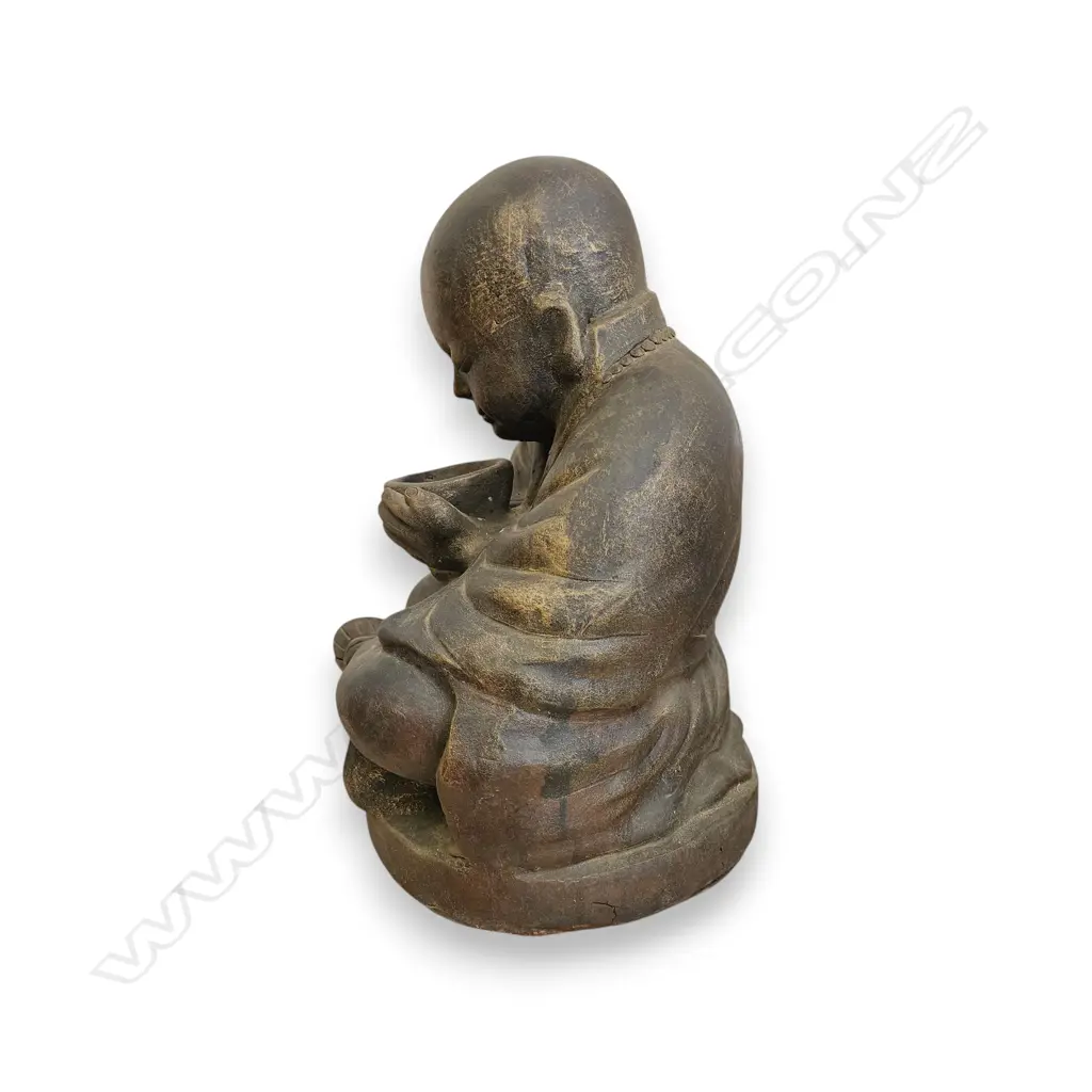 LARGE MEDITATING MONK STATUE 430h x 350w mm Image 1++
