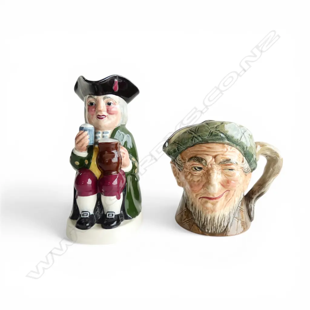 2 MUSICAL JUGS; CROWN DEVON H.220mm, ROYAL DOULTON 'THE CAMPBELLS ARE COMING' Image 1++