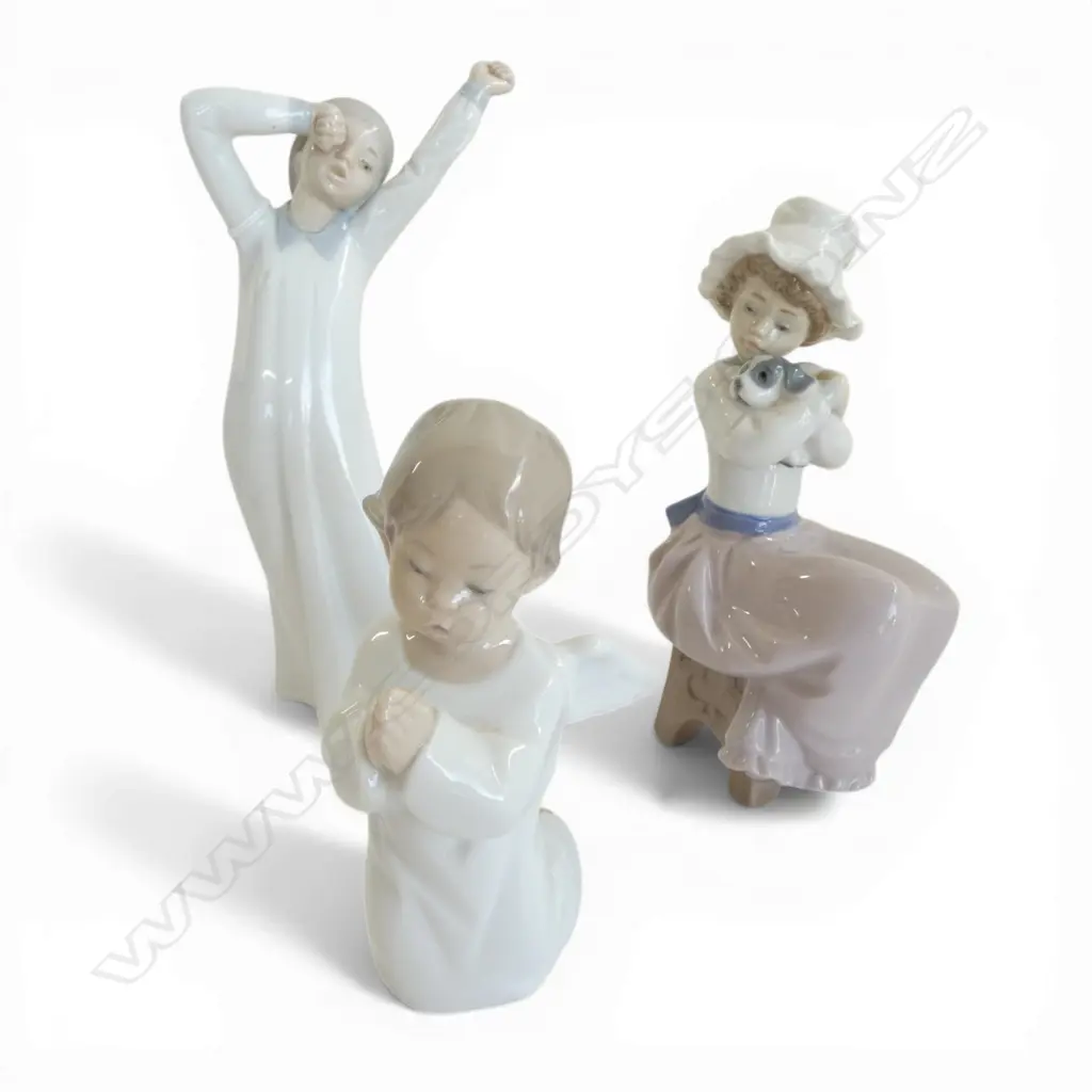 LLADRO ANGEL FIGURINE + 2 NAO FIGURINES H.210mm Image 1++