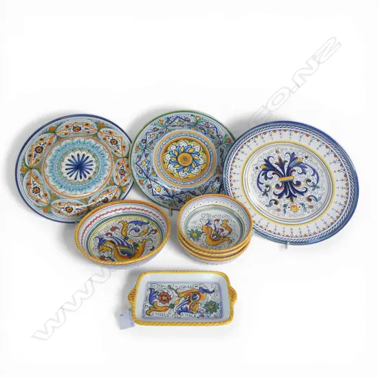 8 PCES ITALIAN MAJOLICA 1 BOWL AF