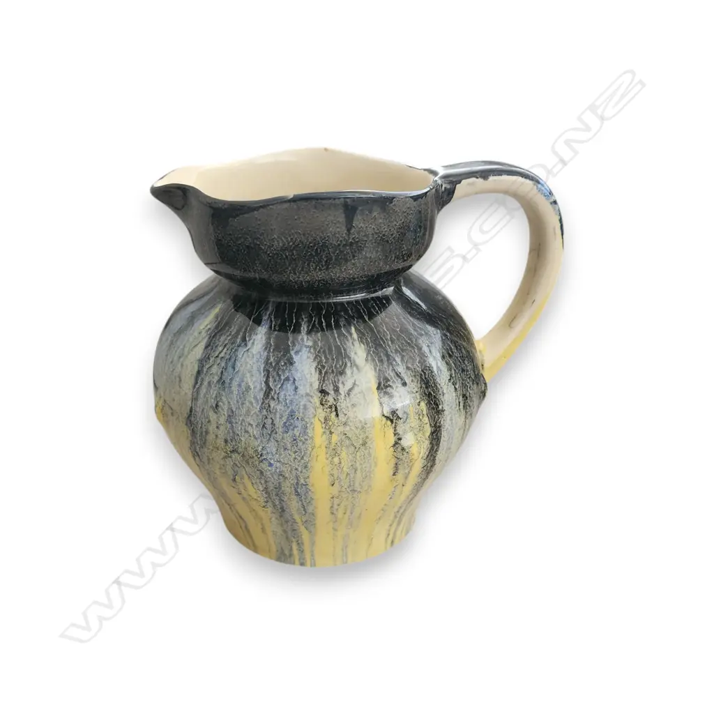 VINTAGE 1930'S ART DECOR DRIP GLAZE JUG 180 x 200 mm Image 1++