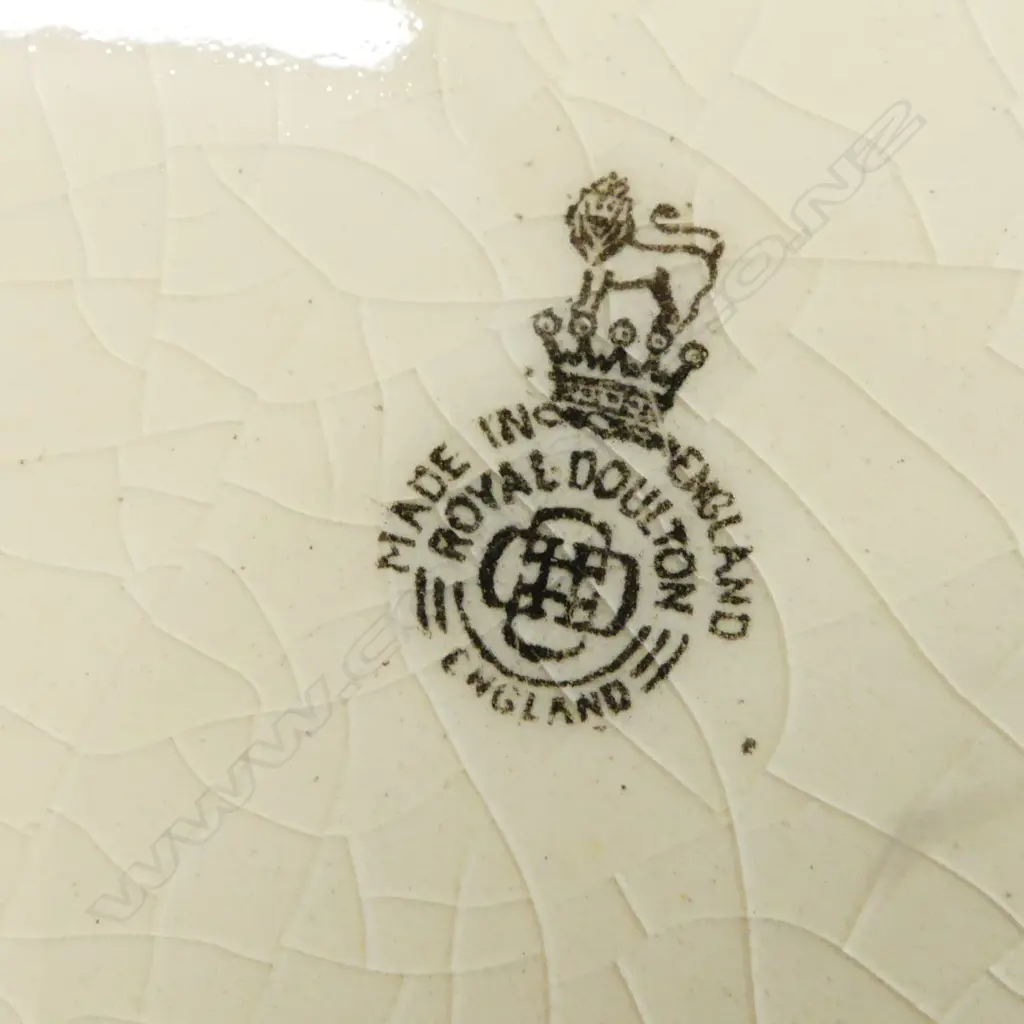 5 PCES ROYAL DOULTON; 4 w. SAILING THEME INCL. JUG H.185mm & BOWL 230mm dia, COBLER PLATE 265mm dia Image 1++