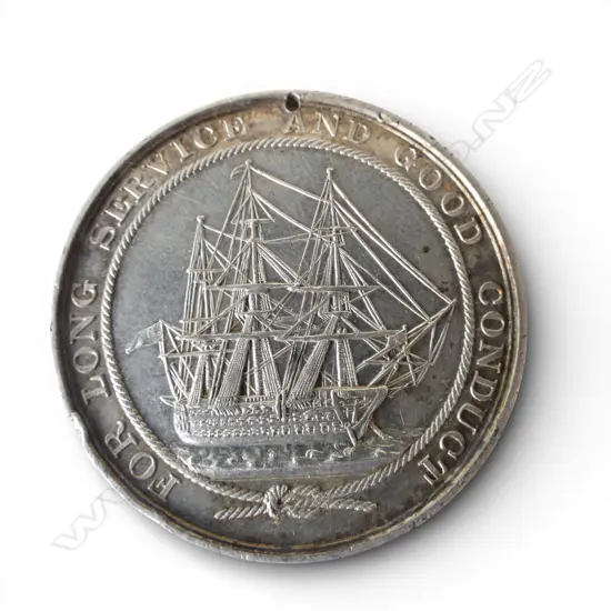 SILVER LONG SERVICE & GOOD CONDUCT MEDAL, TG LLOYD NZ9373 COA, HMNZS BELLONA, 29gms