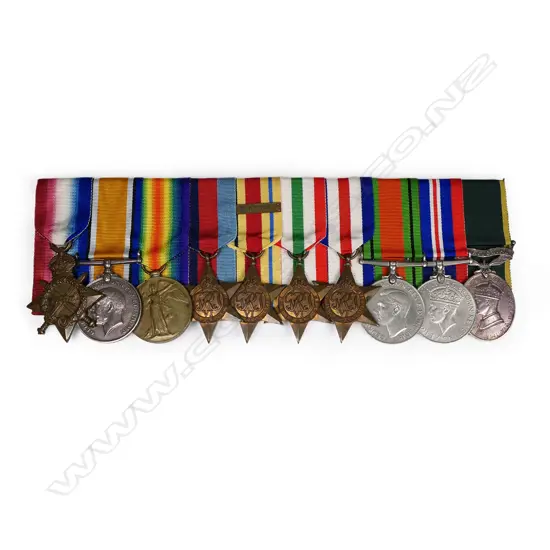 10 MEDAL GROUP WWI + WWII TO 3031 J.E. EDMONDS ROYAL HIGHLANDERS includes
