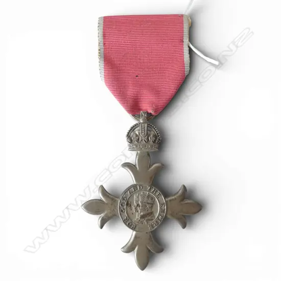 CASED MBE CIVIL MEDAL George V to reverse
