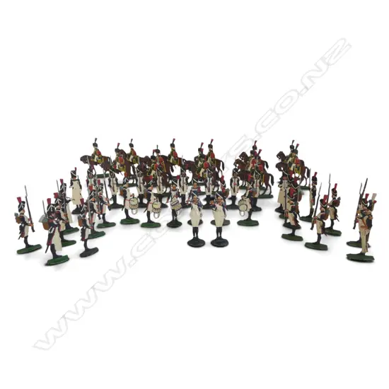 43 GERMAN MADE HENRICHSHEN MINIATURE NAPOLEONIC TIN FLATS 