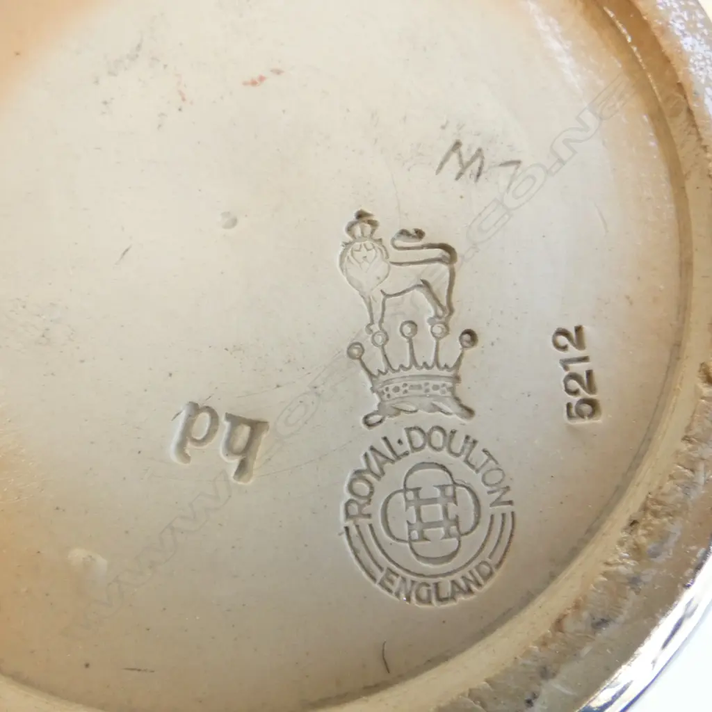 ROYAL DOULTON STONE WARE Edward VII Coronation JUG. Art Nouveau. Dble portrait. H.190mm Image 1++