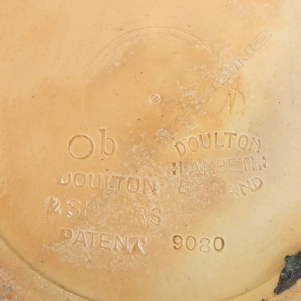 DOULTON SLATER'S LAMBETH stoneware JUG by Emma A Burrows c.1881-1889. H.215mm Image 1++