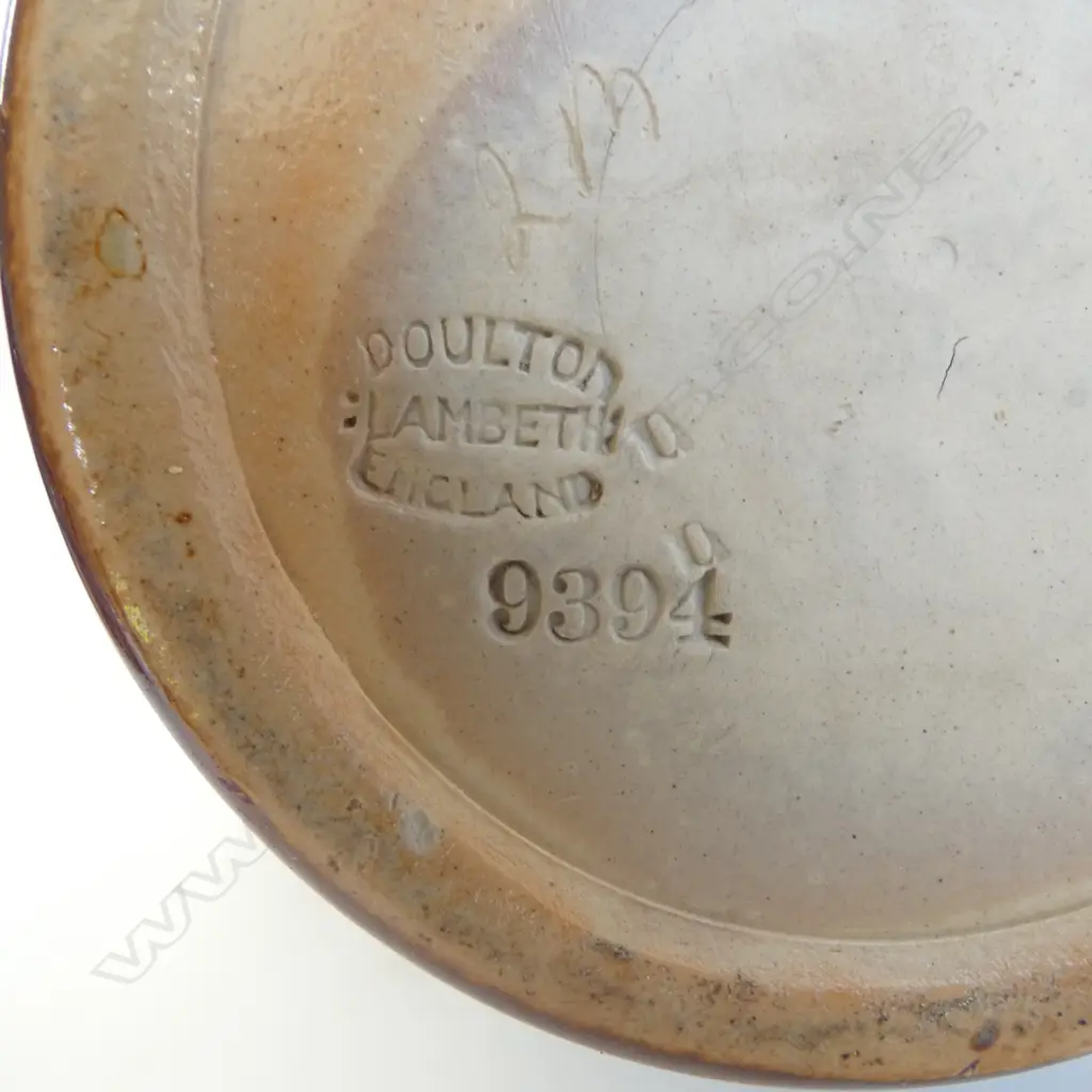 DOULTON LAMBETH STONE WARE Queen Victorian memorial JUG 1837-1897. With 2 portraits. Possibly by Annie Neal. H.190mm Image 1++