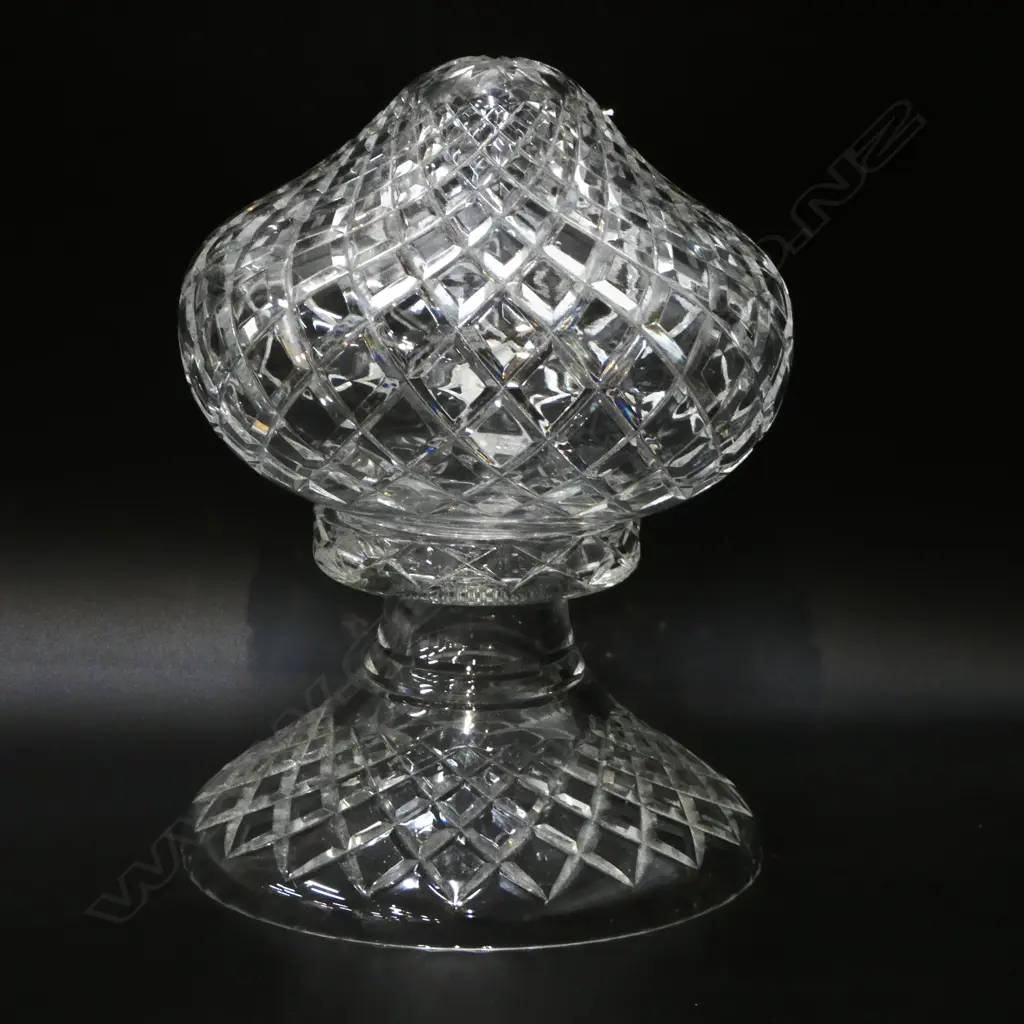 VINTAGE CUT CRYSTAL 2 PIECE SIDE LIGHT no electric fittings. H.235mm Image 1++