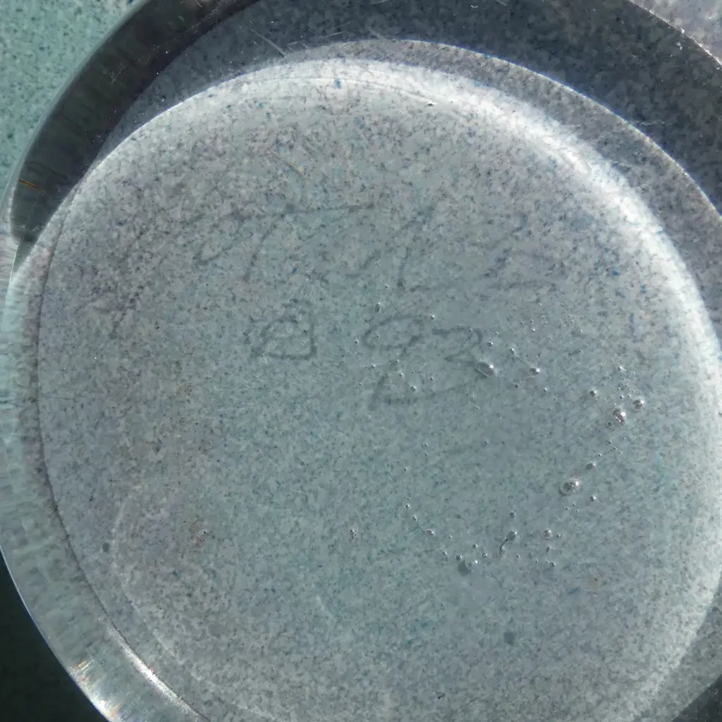 ART GLASS BOWL SIGNED HOTGLASS '93 410mm Image 1++