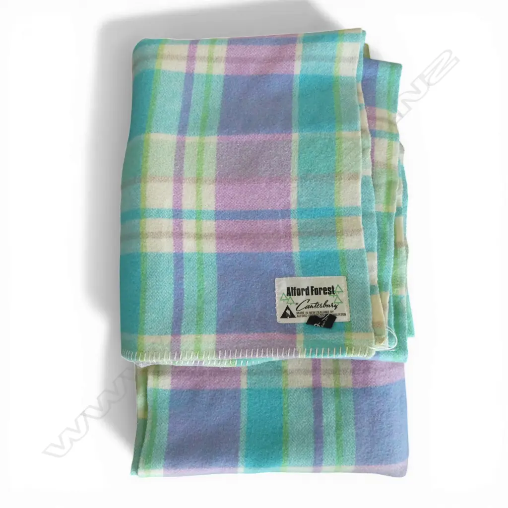 PR WOOL BLANKETS BY ALFORD FOREST MILLS ASHBURTON Image 1++