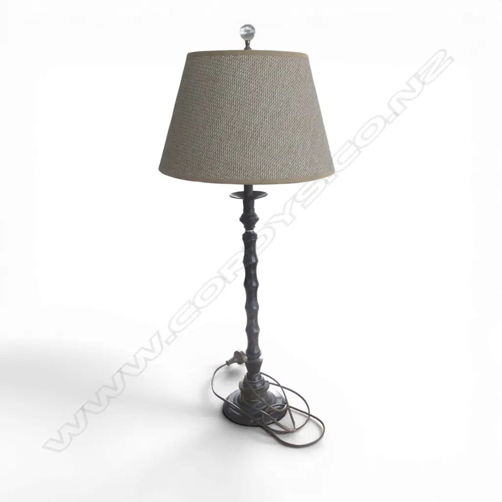 EMAC & LAWTON BRONZED METAL TABLE LAMP H.840mm Image 1++